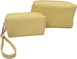Luxe Duo Dome Cosmetic Set - Woven Collection - Butter2