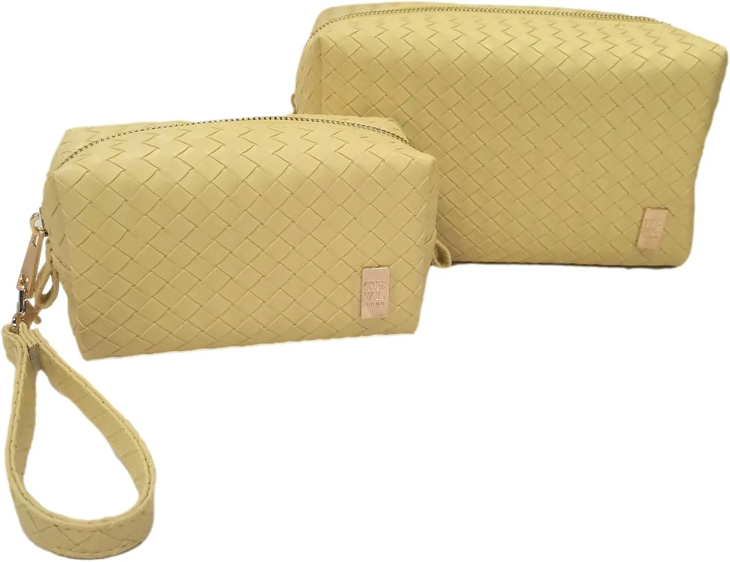 Luxe Duo Dome Cosmetic Set - Woven Collection - Butter2