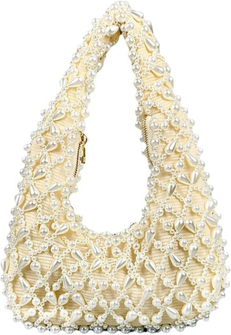 Luxury Pearl Purses Shoulder Bag for Women Pearl Bag Handmade Bags Women's Crossbody Beaded Clutch Evening Bag Wedding Party Bridal Party Gifts 15