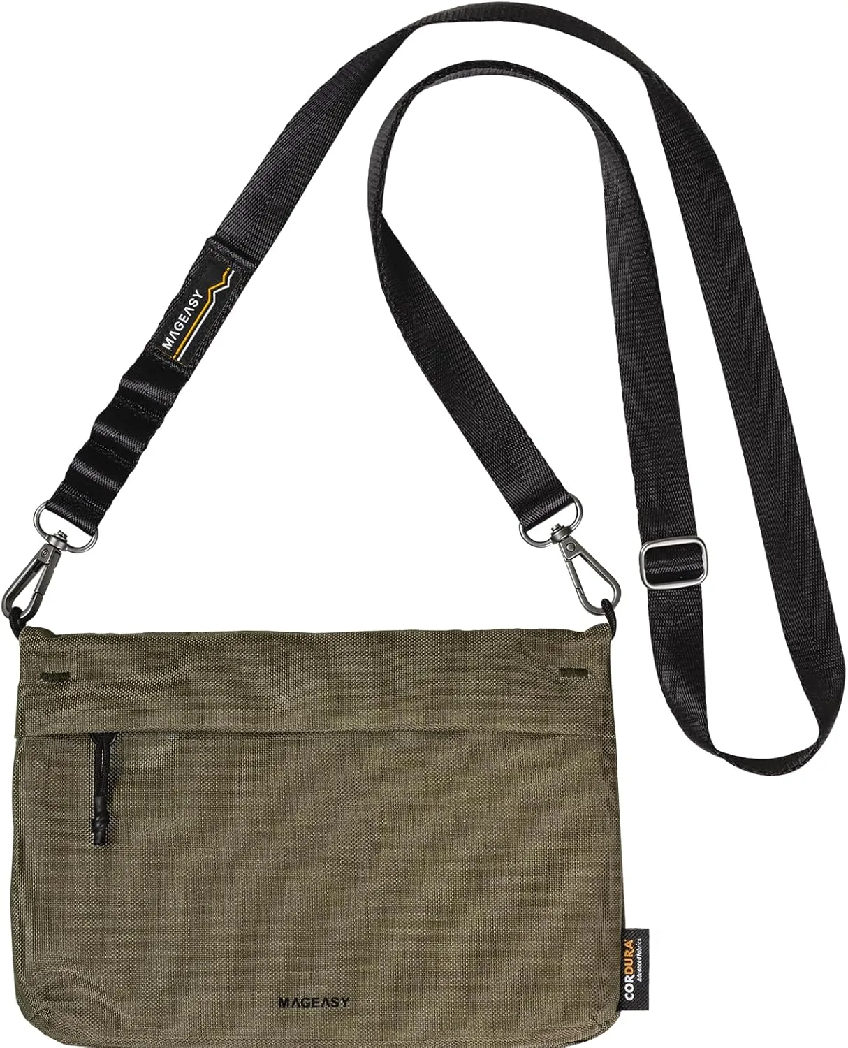 MAGEASY Small Crossbody Bag - Water-Resistant Small Sacoche Bag | Fit 6.9" Phone, Keys, Earbuds, Passport & More - 2L Sacoche