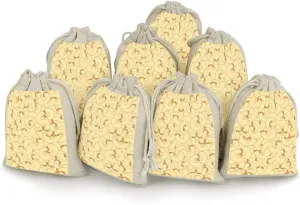 Maggot Beetle Larva Muslin Bags Cotton Drawstring Bags 8 Pack Small Gift Bags Reusable Empty Gift Pouch
