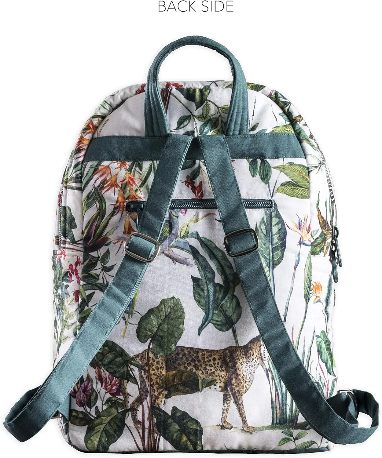 Maison d' Hermine Backpack Cotton Shoulder Backpack with Small Pouch Lightweight Bag for Travel Work Beach Perfect for Women & Men (Wild)