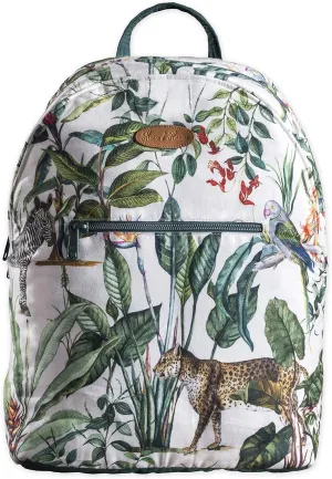Maison d' Hermine Backpack Cotton Shoulder Backpack with Small Pouch Lightweight Bag for Travel Work Beach Perfect for Women & Men (Wild)