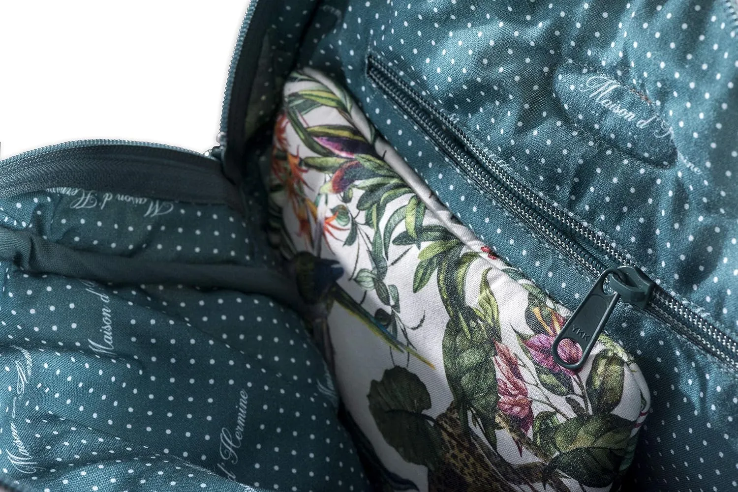 Maison d' Hermine Backpack Cotton Shoulder Backpack with Small Pouch Lightweight Bag for Travel Work Beach Perfect for Women & Men (Wild)