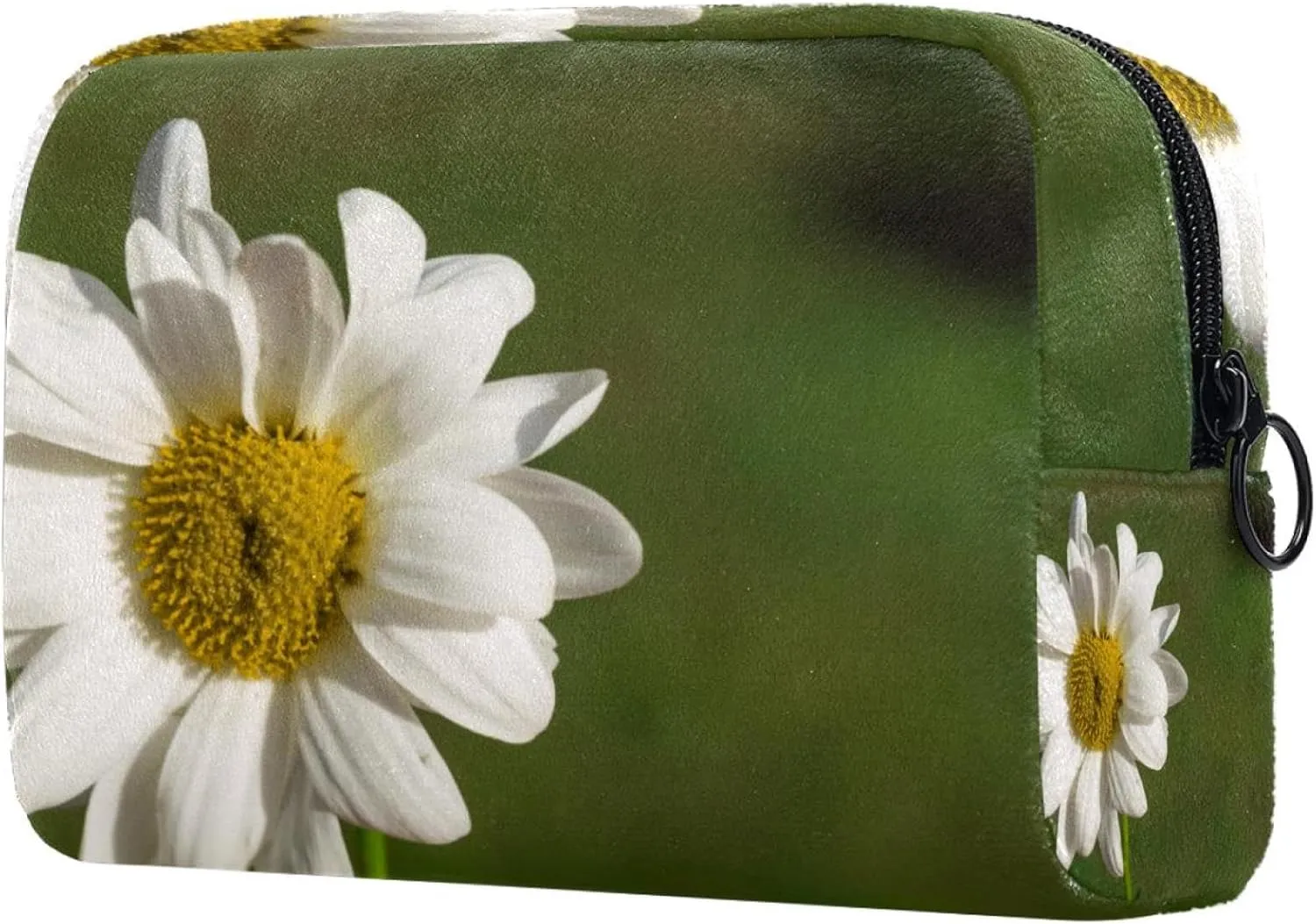 Makeup Organizer Bag, Beautiful Daisy with Blurred Background Pencil Case Cosmetic Storage Bag Portable Toiletry Pouch for Women, Men, Traveling, School
