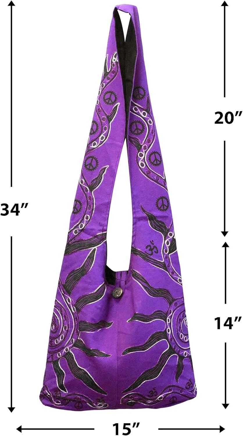 Mandala Crafts Hippie Bag for Women - Boho Purse Hobo Crossbody Bags for Women