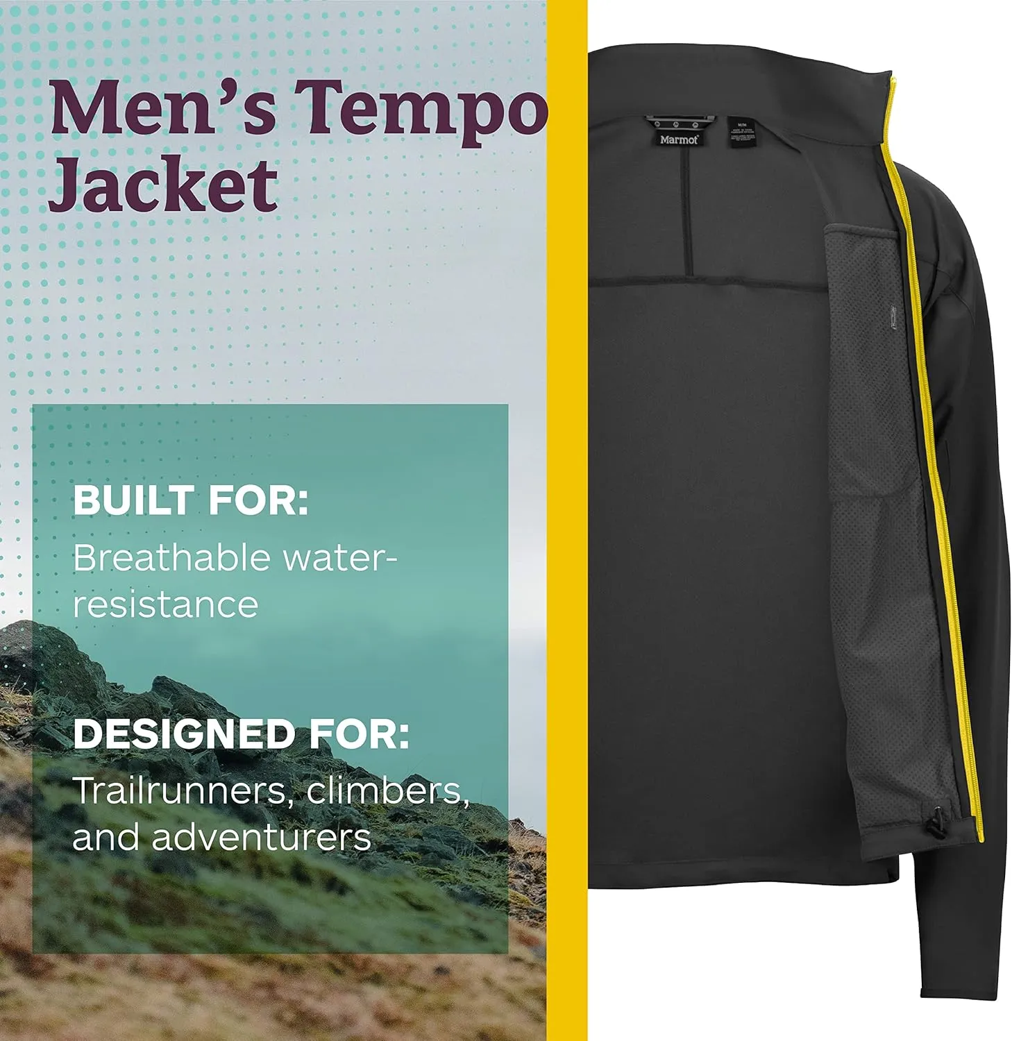 MARMOT Men's Tempo Jacket - Breathable, Water-Resistant Softshell