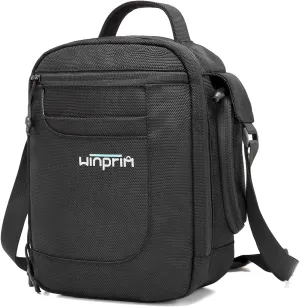 Men's & Women's Small Crossbody Bag – Water-Resistant Mini Shoulder Satchel for Travel, Work & Daily Use, Lightweight Canvas Messenger Bag Fits 9.7" Tablet & Passport