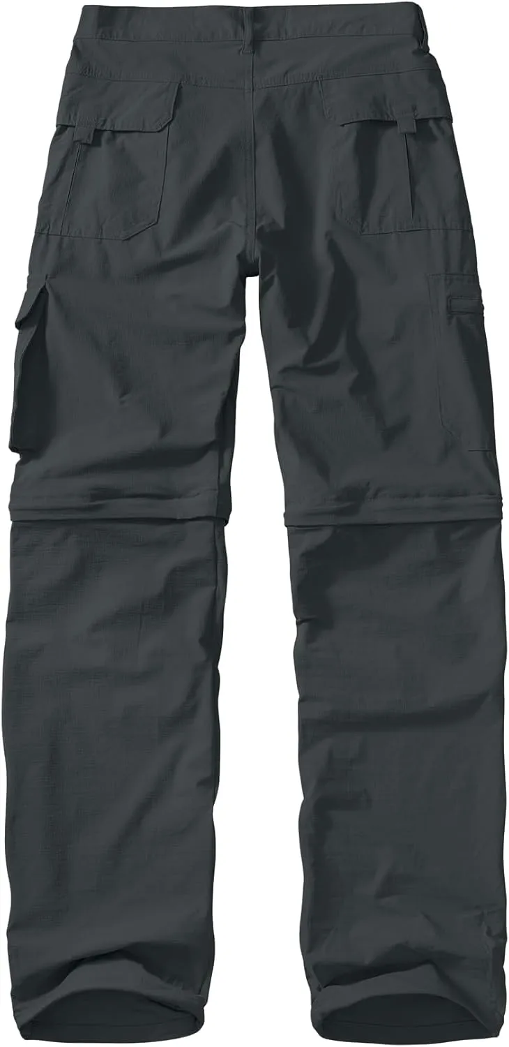 Men's Outdoor Quick Dry Convertible Lightweight Hiking Fishing Zip Off Safari Trousers