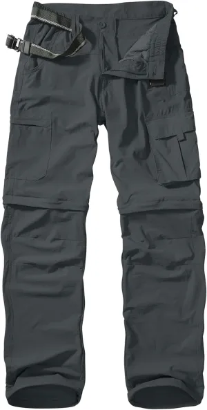 Men's Outdoor Quick Dry Convertible Lightweight Hiking Fishing Zip Off Safari Trousers