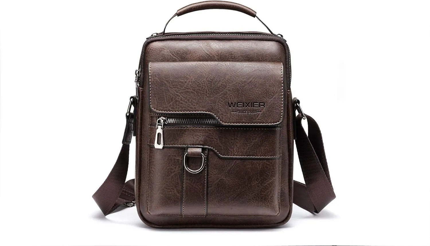Men's Retro Leather Shoulder Bag - Stylish and Practical Messenger Bag with Multiple Compartments
