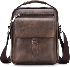 Men's Shoulder Bag Vintage Messenger Bag Leather Men Handbag Split Leather Crossbody Bags For Men