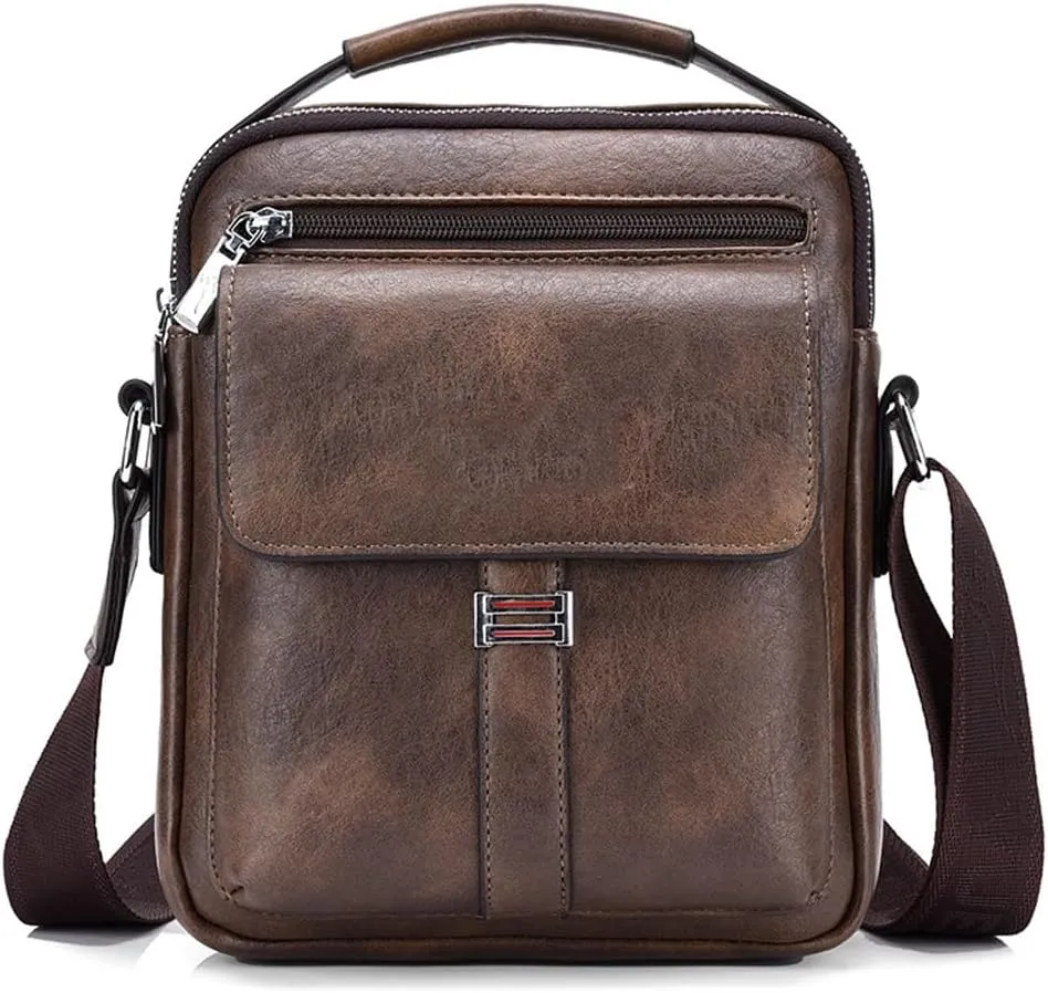 Men's Shoulder Bag Vintage Messenger Bag Leather Men Handbag Split Leather Crossbody Bags For Men