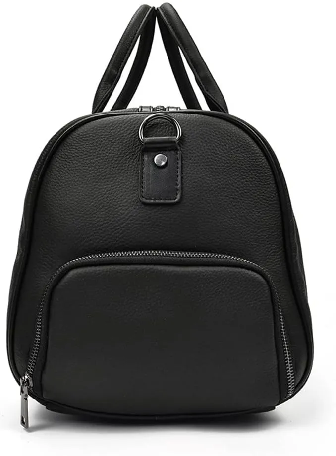 Men's Travel Bag Retro Handbag Large-Capacity -Shoulder Messenger Men's Bag with Shoe Luggage Bag(E)