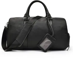 Men's Travel Bag Retro Handbag Large-Capacity -Shoulder Messenger Men's Bag with Shoe Luggage Bag(E)