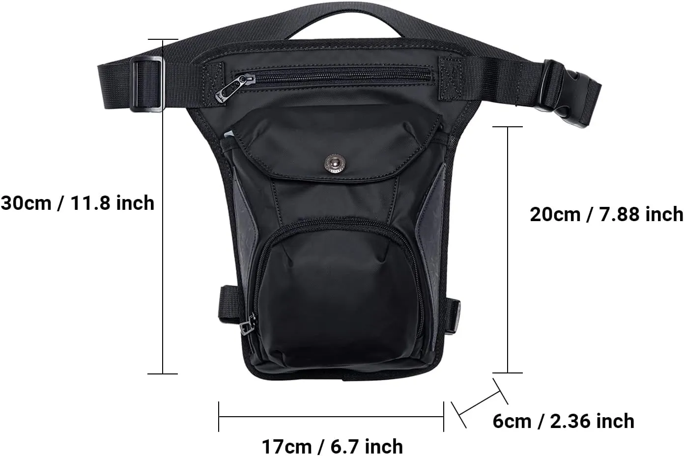 Mens Vintage Canvas Shoulder Messenger Bag Chest Leather Patchwork Messenger Bag