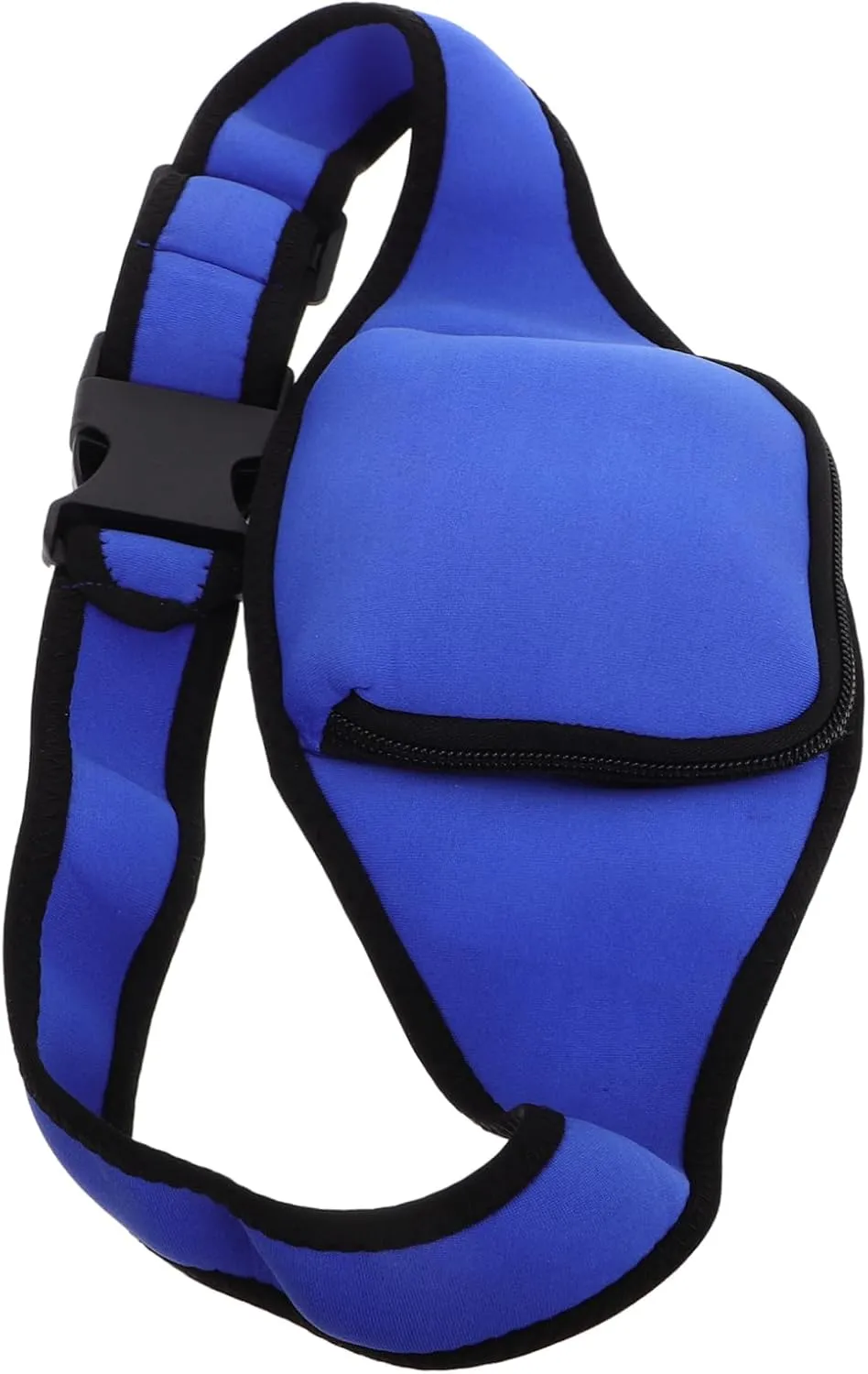 Microphone Waist Belt Running Fanny Pack Zippered Compartment for Fitness Classes Blue