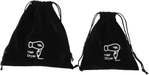 Mikinona Blow Dryer Black Storage Bag Hair Dryer Container Hair Blower Storage Bag Tidy Drawstring Pouch