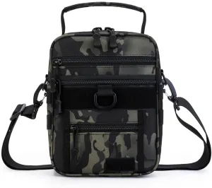 Military Tactical Shoulder Bag Outdoor Sling Backpack Military Sport Concealed Carry for Range Travel Hiking (Black)