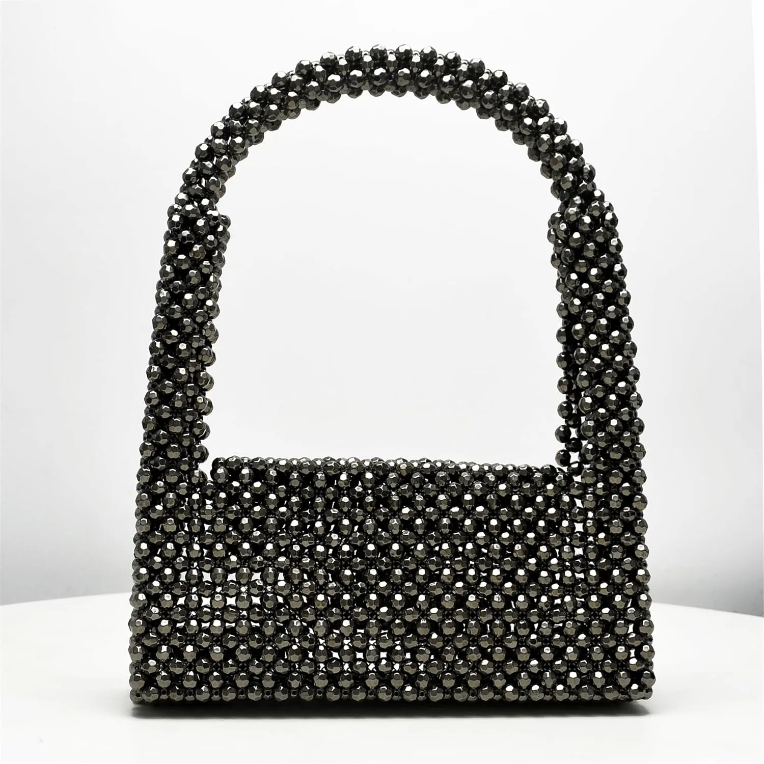 Miuco Pearl Bag Clutch Purses For Women Wedding Bride Purse Sparkly Glitterl Beaded Handbag