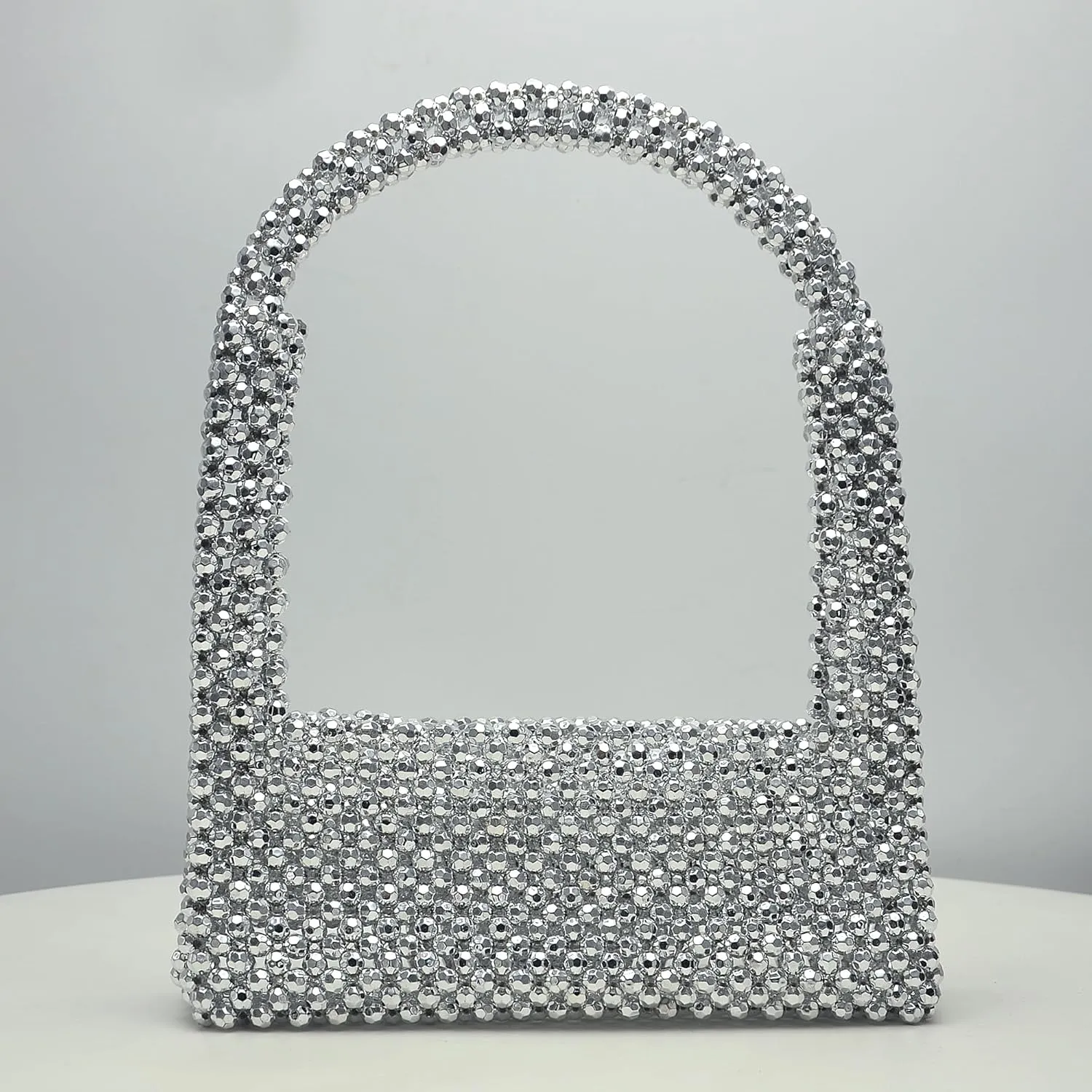 Miuco Pearl Bag Clutch Purses For Women Wedding Bride Purse Sparkly Glitterl Beaded Handbag