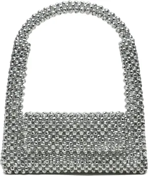 Miuco Pearl Bag Clutch Purses For Women Wedding Bride Purse Sparkly Glitterl Beaded Handbag