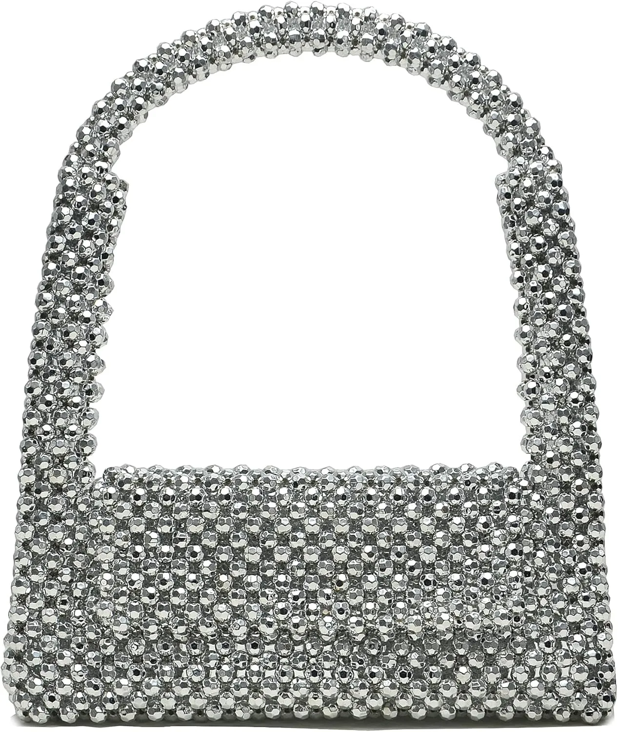 Miuco Pearl Bag Clutch Purses For Women Wedding Bride Purse Sparkly Glitterl Beaded Handbag