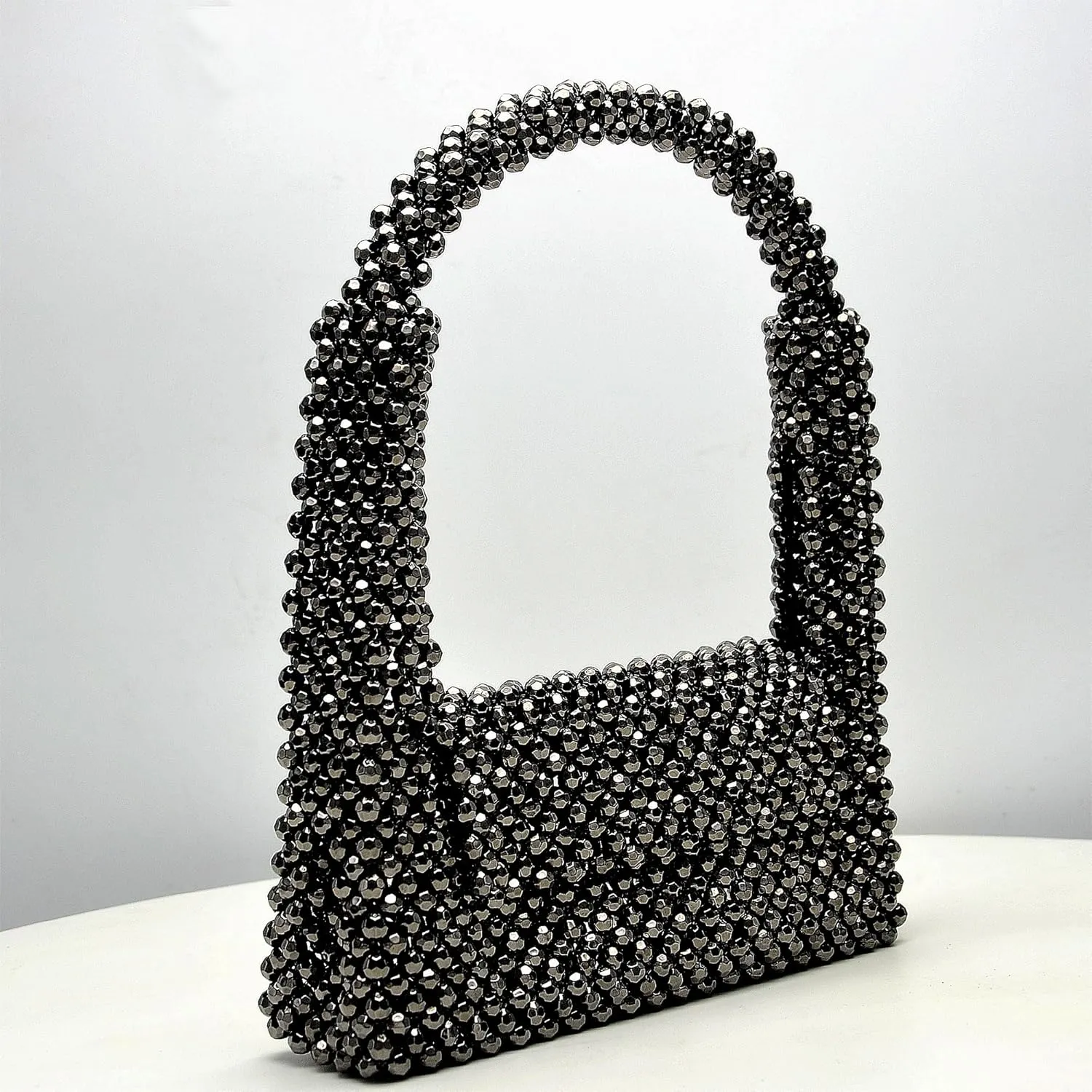 Miuco Pearl Bag Clutch Purses For Women Wedding Bride Purse Sparkly Glitterl Beaded Handbag
