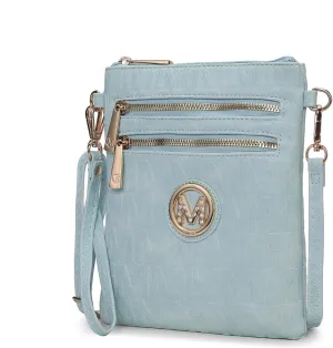 MKF Collection Crossbody Bag for Women, Wristlet Strap – PU Leather Shoulder Handbag Messenger Purse By Mia K