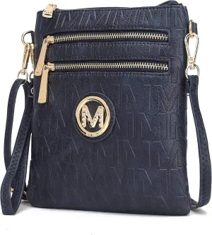 MKF Collection Crossbody Bag for Women, Wristlet Strap – PU Leather Shoulder Handbag Messenger Purse By Mia K
