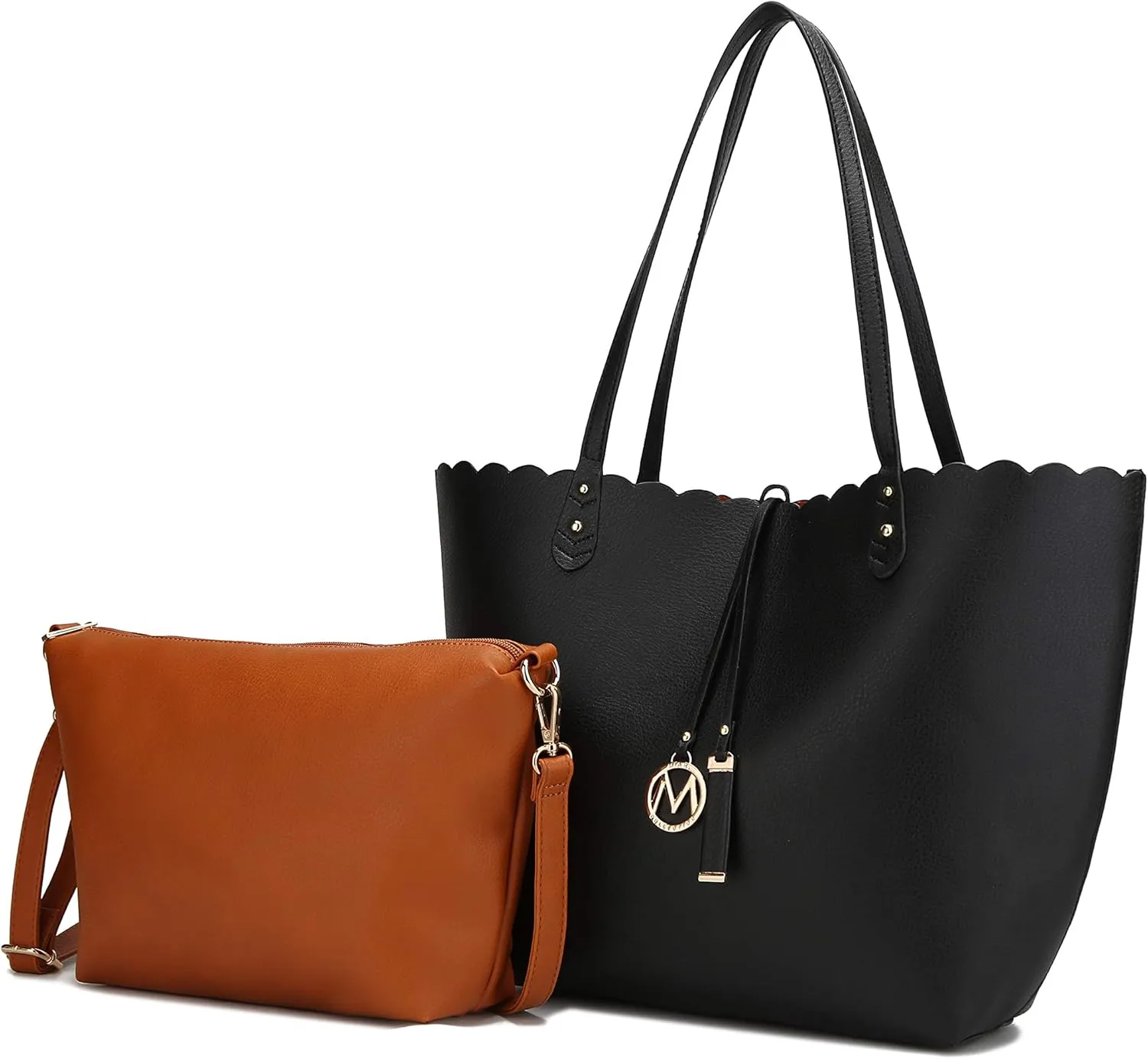 MKF Collection Sopper Tote Bag for Women & Crossbody Purse Set, Vegan Leather Shoulder bag adjustable Strap Handbag By Mia K