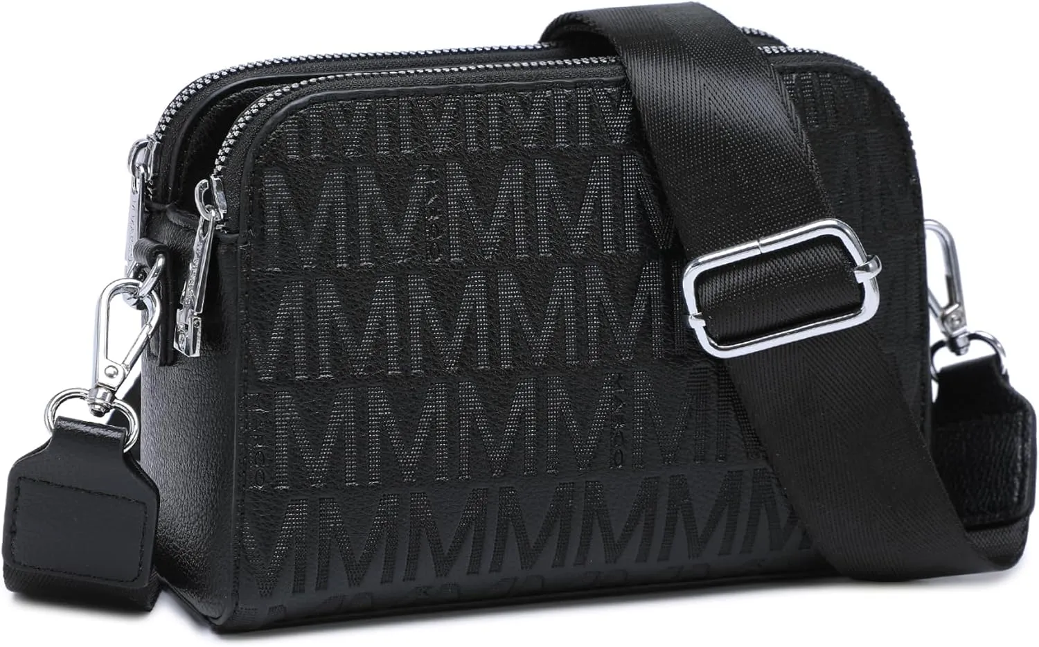 MKP COLLECTION Crossbody Bags for Women Small Shoulder Purses with Adjustable Wide Strap, Triple Zip Design