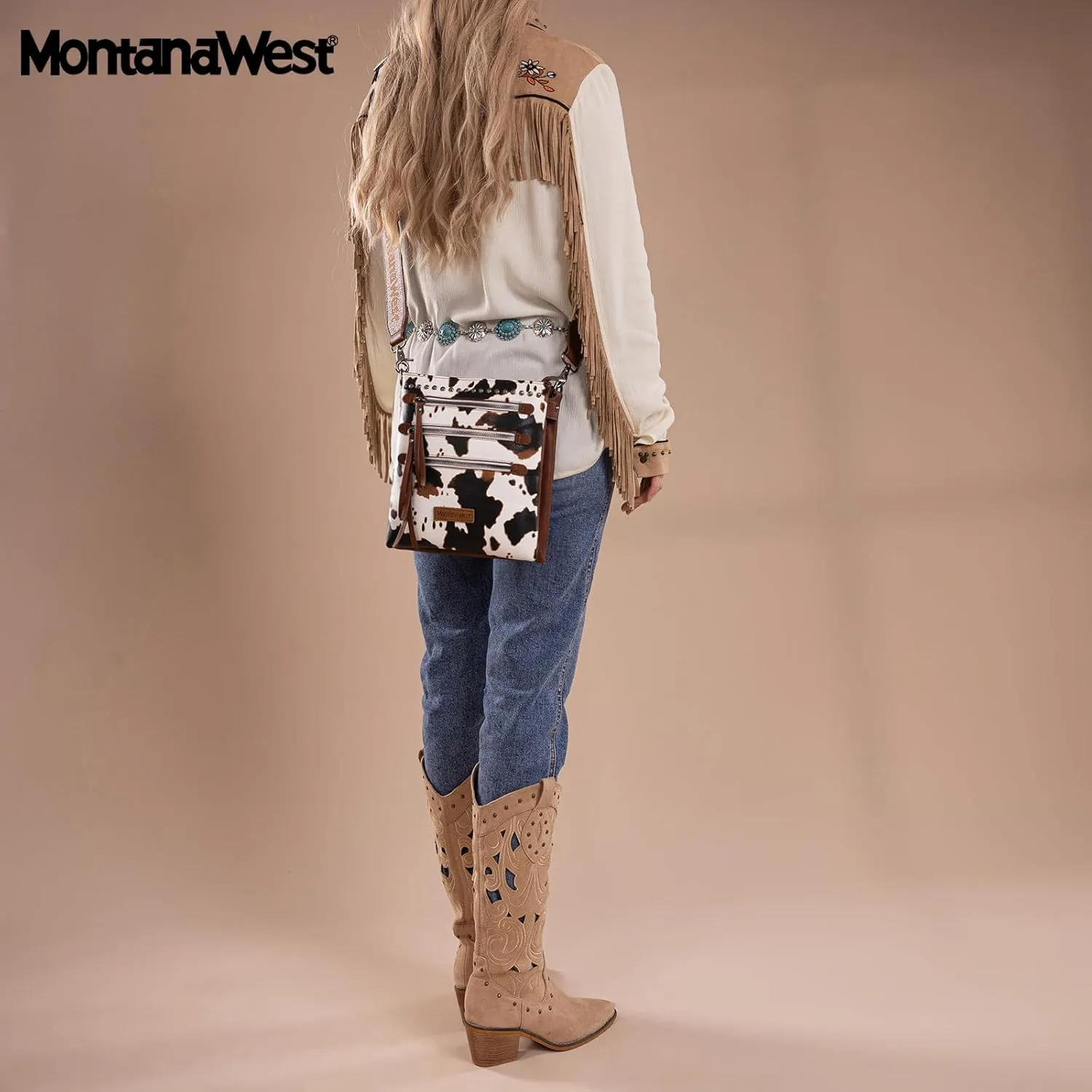 Montana West Crossbody Bags for Women Multi Pocket Cross Body Bag Purses with Guitar Strap