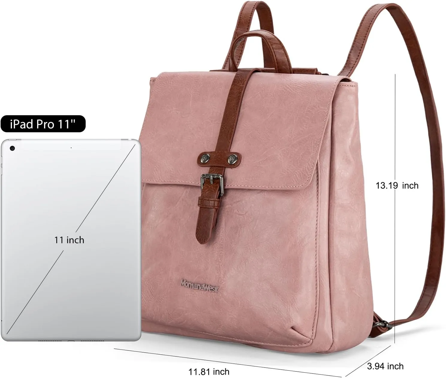 Montana West Medium Backpack Purse for Women Casual Convertible Crossbody Backpack for Travel Work
