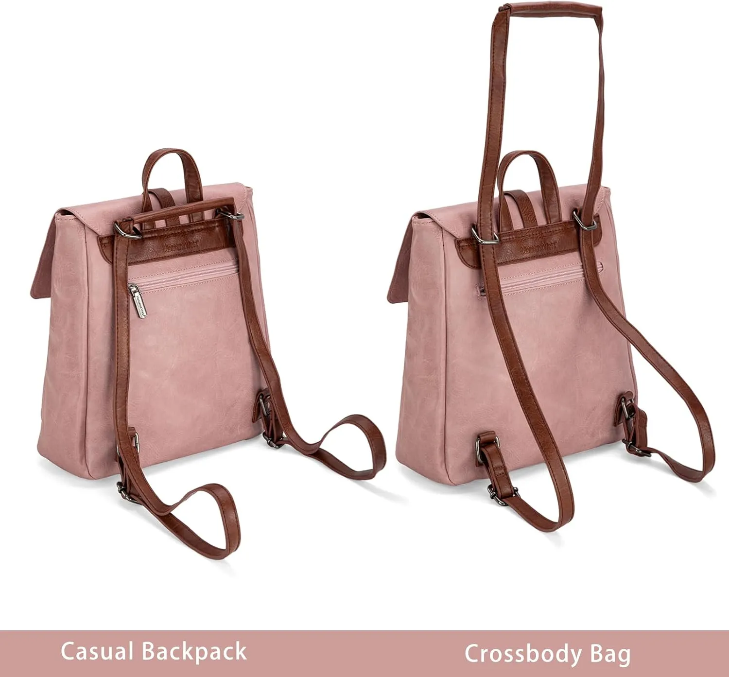 Montana West Medium Backpack Purse for Women Casual Convertible Crossbody Backpack for Travel Work