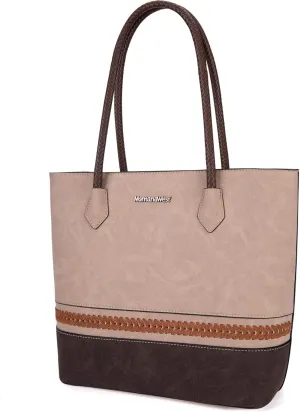 Montana West Woven Tote Bags for Women Medium Purses and Handbags with Concealed Carry Back Zipper Pocket