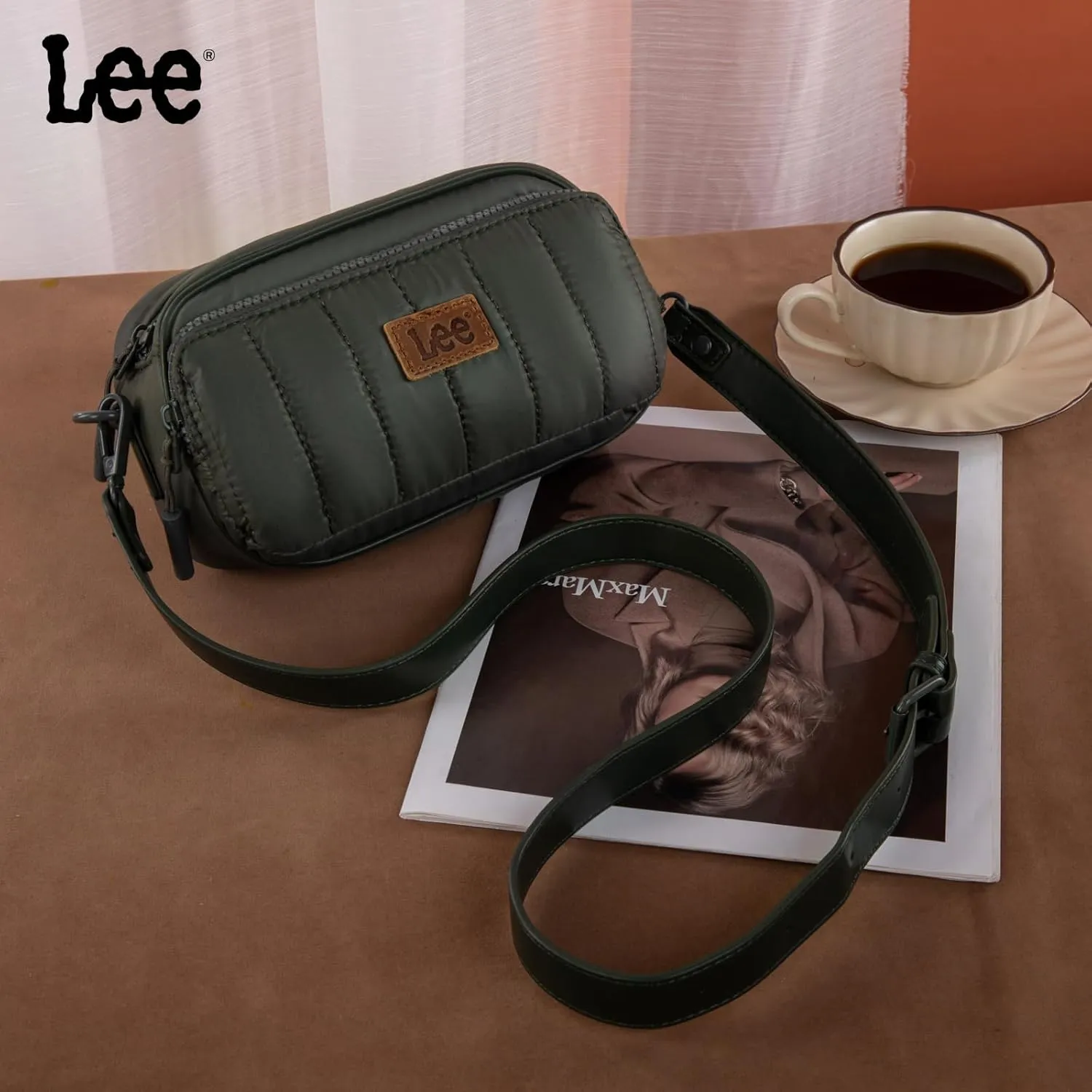 Montana West x Lee Puffer Crossbody Bags for Women Small Quilted Lightweight Water-resistant Purse with Adjustable Strap
