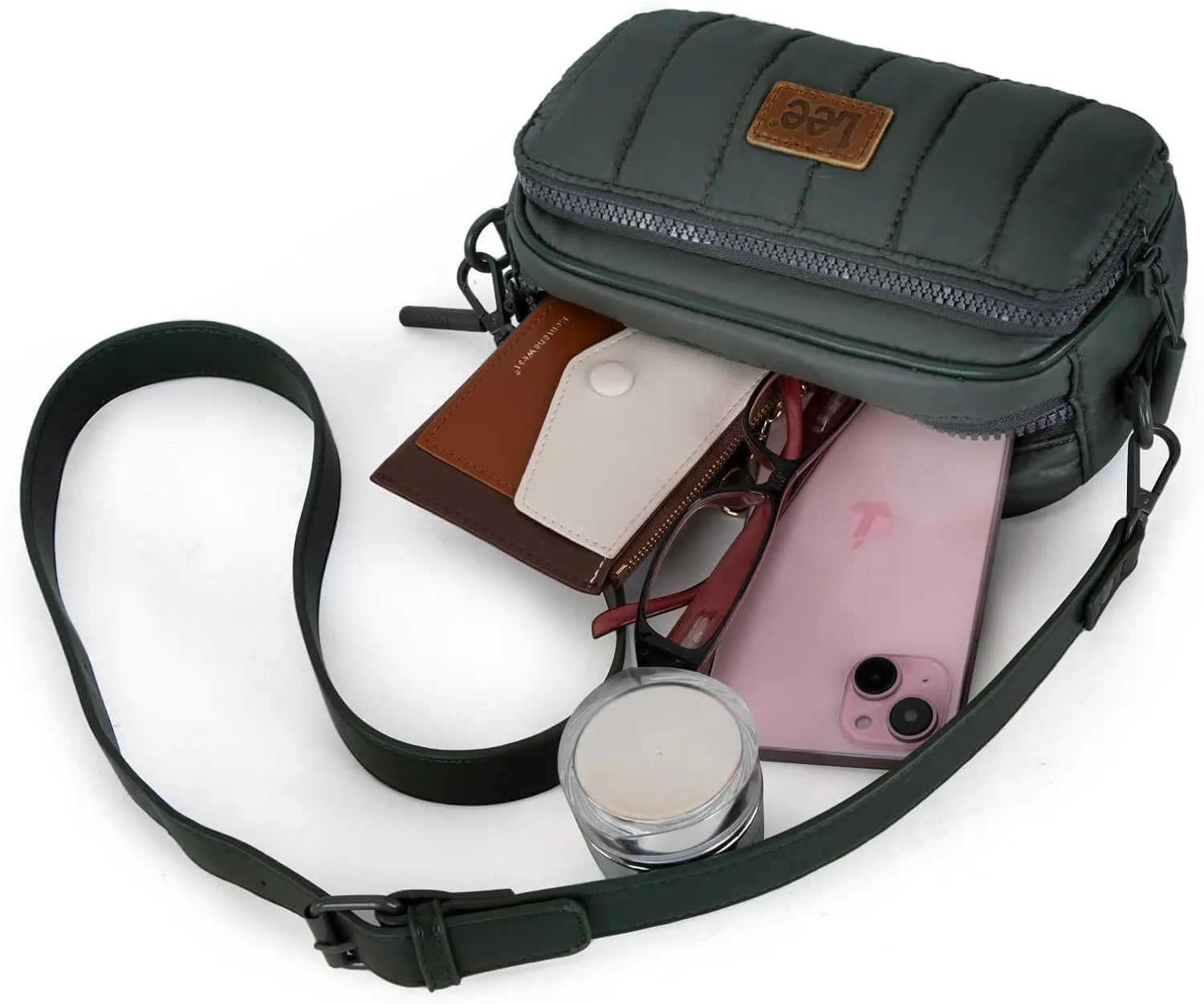 Montana West x Lee Puffer Crossbody Bags for Women Small Quilted Lightweight Water-resistant Purse with Adjustable Strap