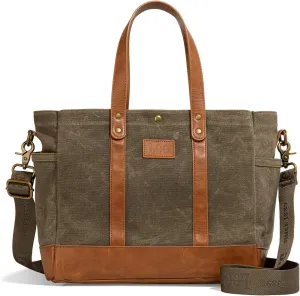 Montana West x Lee Tote Bag for Women Waxed Canvas Shoulder Handbags Crossbody Bag with Adjustable Strap