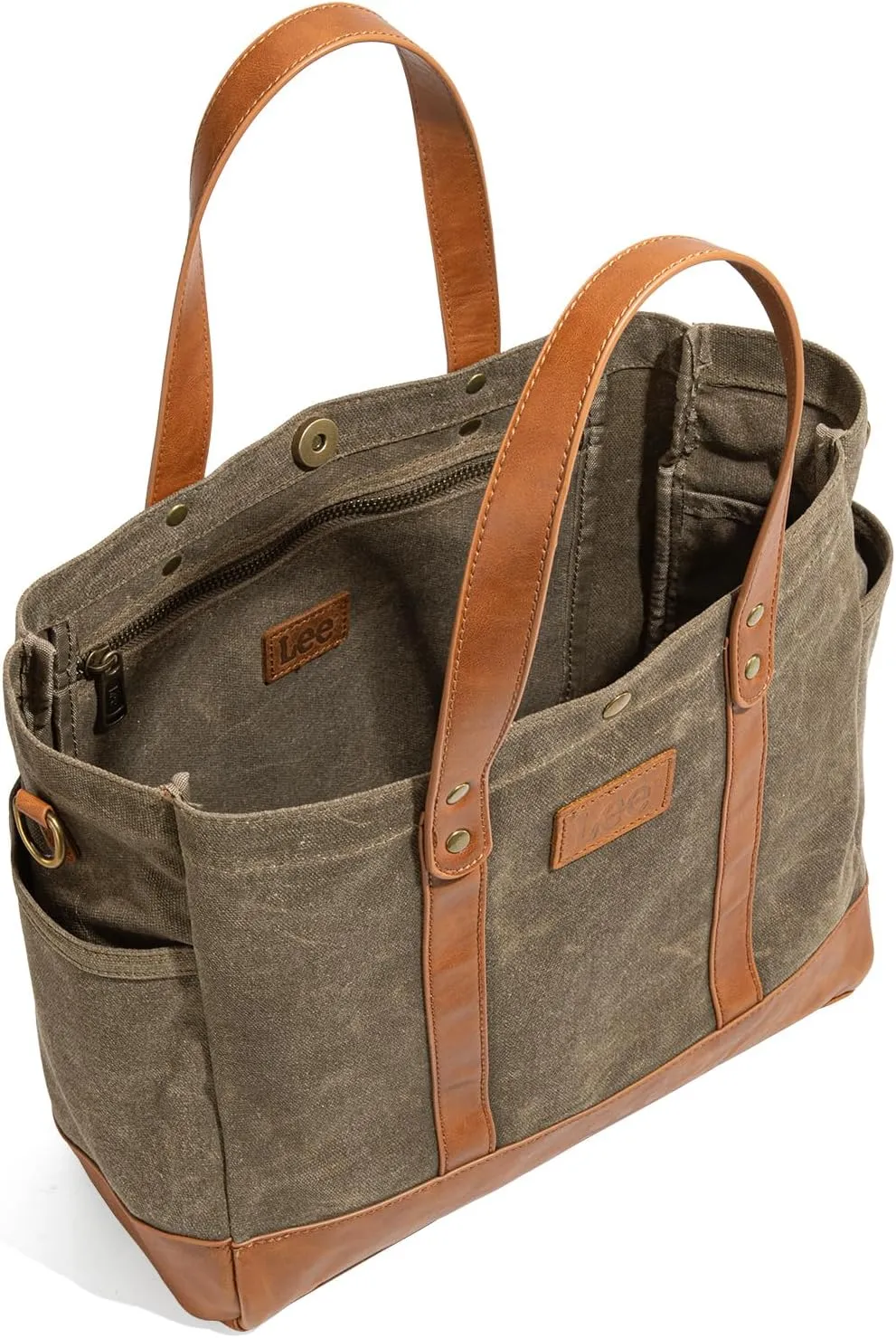 Montana West x Lee Tote Bag for Women Waxed Canvas Shoulder Handbags Crossbody Bag with Adjustable Strap