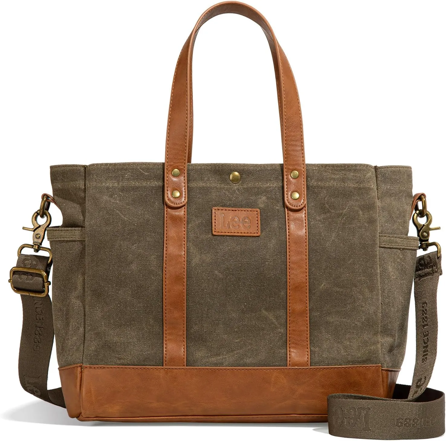Montana West x Lee Tote Bag for Women Waxed Canvas Shoulder Handbags Crossbody Bag with Adjustable Strap