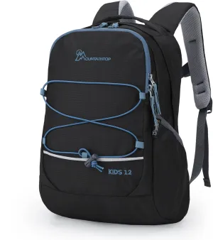 MOUNTAINTOP Kids Backpack for Boys Girls Preschool Water Resistant Lightweight Children Daypack 10L, Black Blue