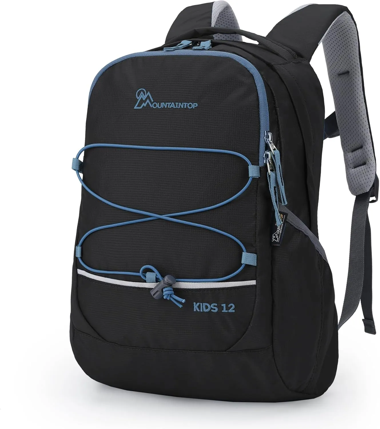 MOUNTAINTOP Kids Backpack for Boys Girls Preschool Water Resistant Lightweight Children Daypack 10L, Black Blue