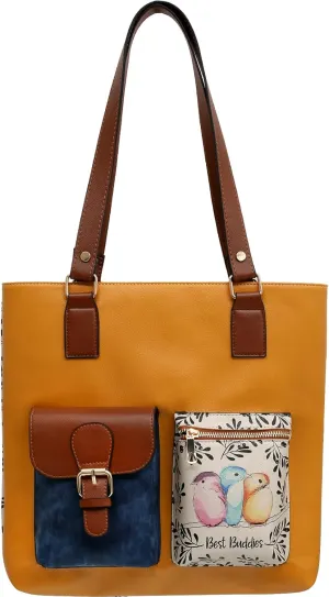 Multi Pocket Shoulder Bags for Women - Vegan Leather and Unique Design Handmade Womens Bags