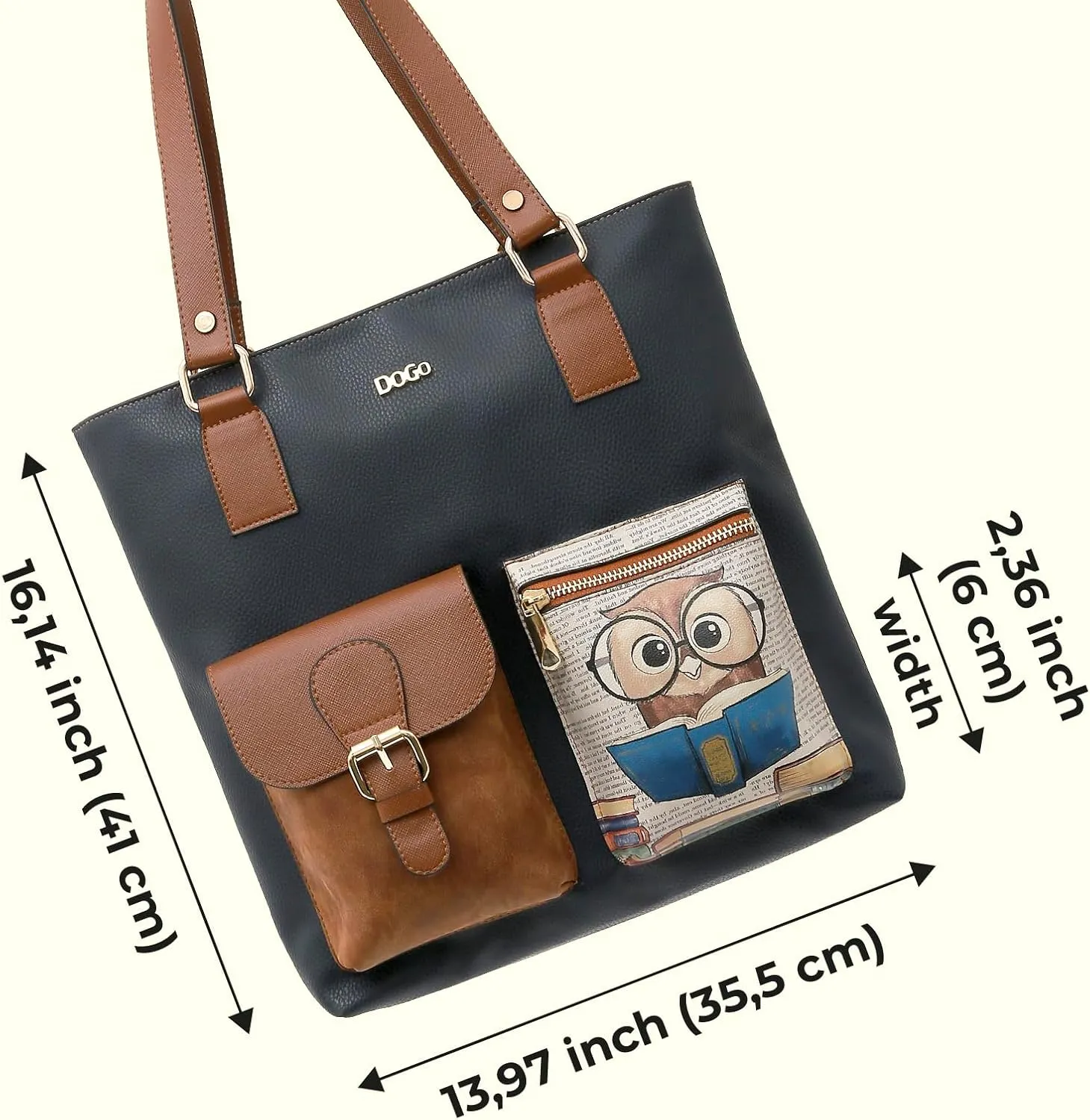 Multi Pocket Shoulder Bags for Women - Vegan Leather and Unique Design Handmade Womens Bags