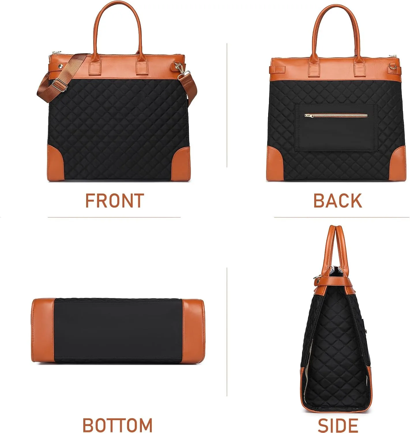 Multipurpose Travel Fashion Garment Bag - Convertible Duffle for Women 2 in 1 Clothing Storage Stylish Suitcase