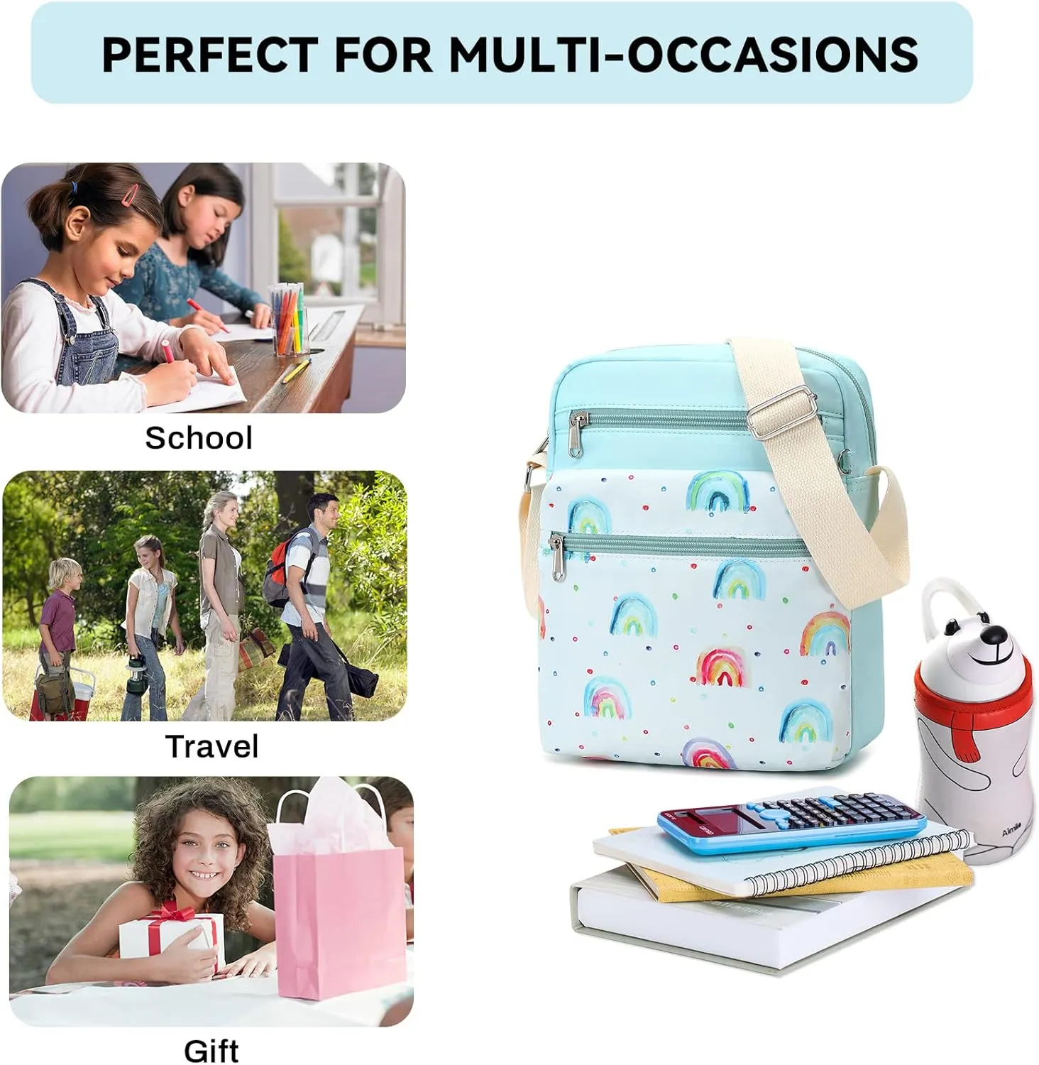 Mygreen Small Crossbody Purse Set for Teen Girls Small Messenger Bags for Kids 9-10 Gifts