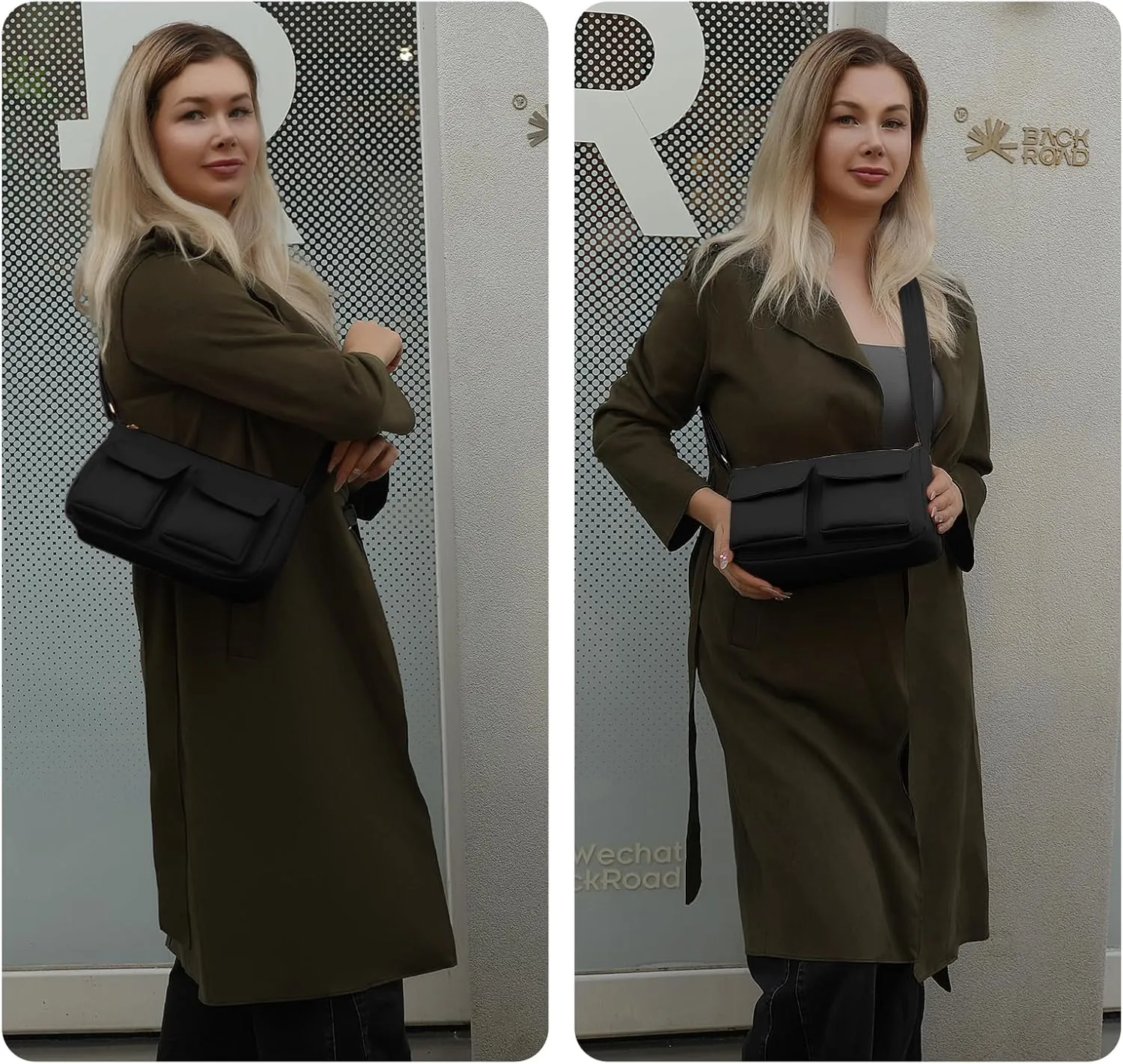 NAARIIAN Shoulder Bag for Women Nylon Waterproof Handbag Small Purse Cute Bag Mini Hobo Tote Clutch with Adjustable Strap