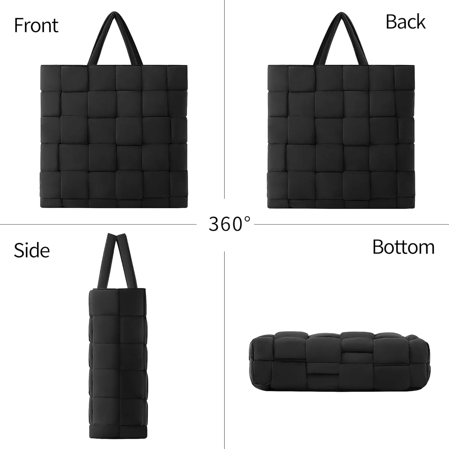 NAARIIAN Shoulder bags for women, Light-weight small puffer purses waterproof, hand-woven puffy bag crossbody handbag