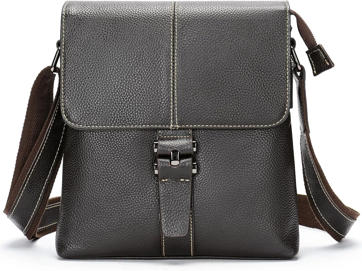 NIUCUNZH Genuine Leather Small Messenger Bag Vintage Leather Man Purse Handbag Crossbody Shoulder Bags for Men
